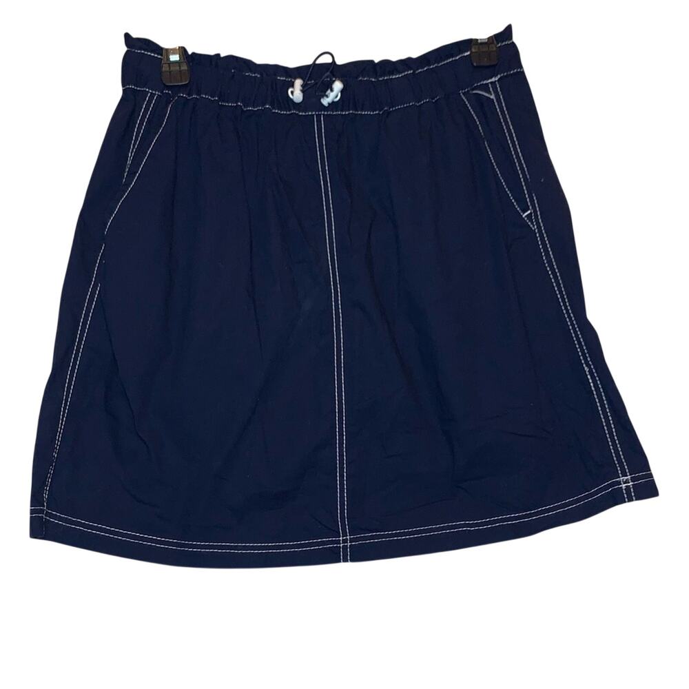 A New Day‎ Skirt Medium Navy Blue Elastic Waist Mini Casual Lightweight Summer